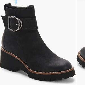 Blondo Black Ankle Boots with Silver Buckle-Dahlia boot